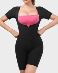 SheCurve® Women's Fitness Sweat-Inducing Zip-Up Bodysuit