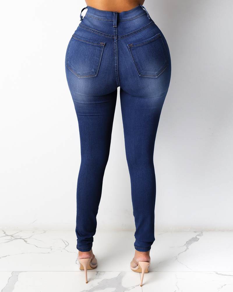 SheCurve® Women's High Waist Skinny Light Jeans