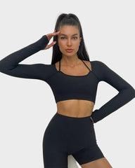 SheCurve®Ribbed Support Active Crop Top