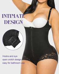 SheCurve® Lace Zipper Open Bust Shapewear