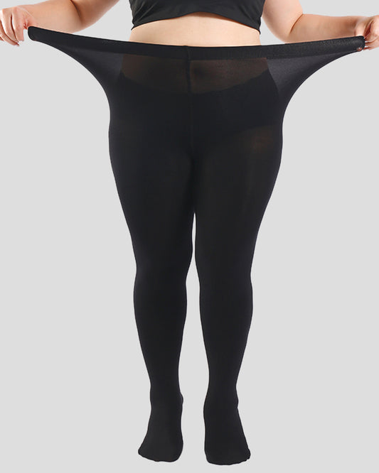 Plus Size High Waist Strechy Black Tights