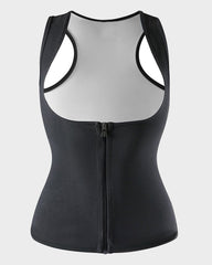 SheCurve® Sauna Suit for Women Waist Trainer Vest for Women Sweat Tank Top Shaper for Women with Zipper
