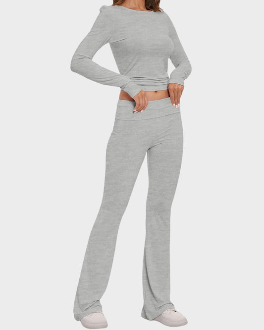 SheCurve®Long Sleeve Cotton Jersey Lounge Set