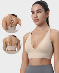 Deep V Wireless Sports Bra (2 Pack)
