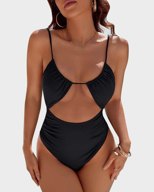 SheCurve® Women's One Piece Flattering Cheeky High Cut Out Cute Swimsuit