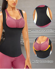 SheCurve® Sweat Shaper Women's Premium Workout Tank Top Slimming Polymer Sauna Vest