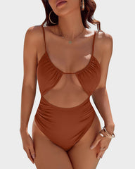 SheCurve® Women's One Piece Flattering Cheeky High Cut Out Cute Swimsuit