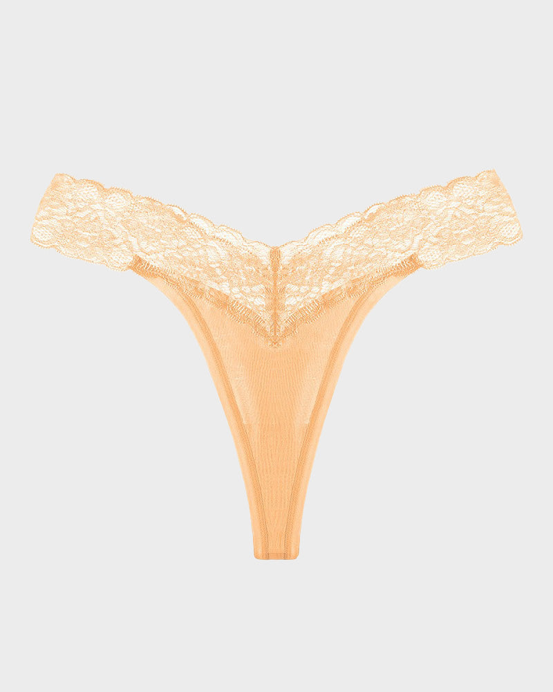 SheCurve® Low-Cut Cotton Lace Trim Bikini Briefs