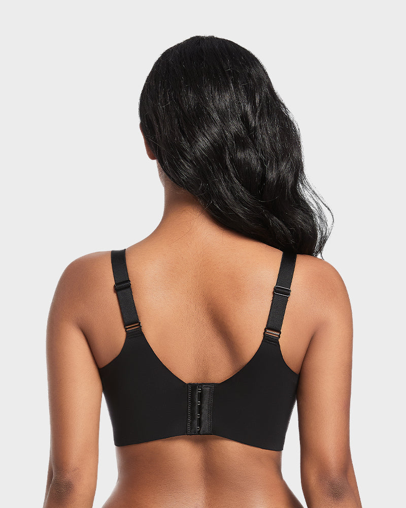 SheCurve®Back Smoothing Push-Up Plunge Bra - Black