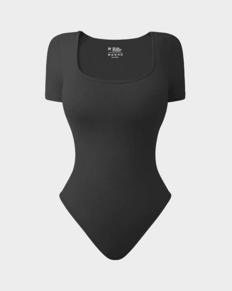 SheCurve® Basic Square Neck Thong Bodysuit