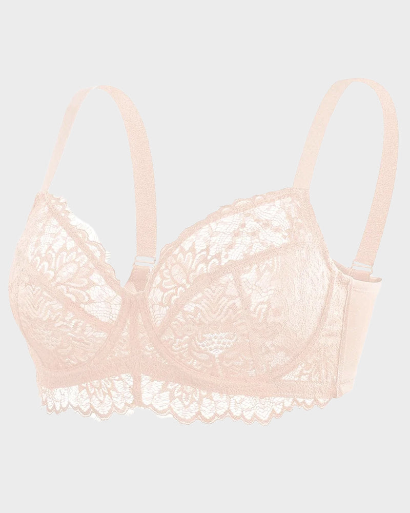 Comfort Unlined Lace Underwire Push Up Bra