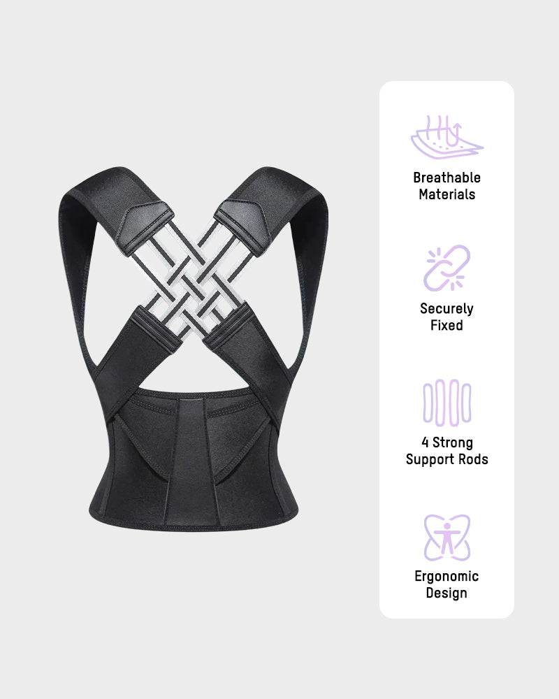 Adjustable Back Posture Corrector Brace for Women & Men
