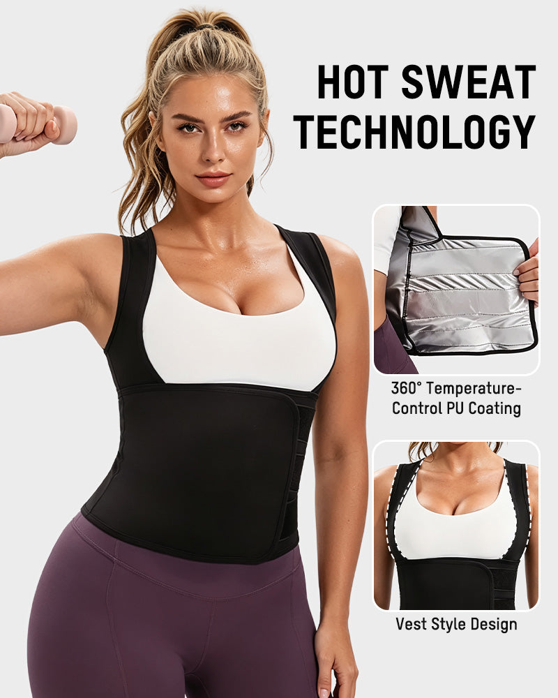 Adjustable Thermal Sweat Waist Trainer Shapewear Vest