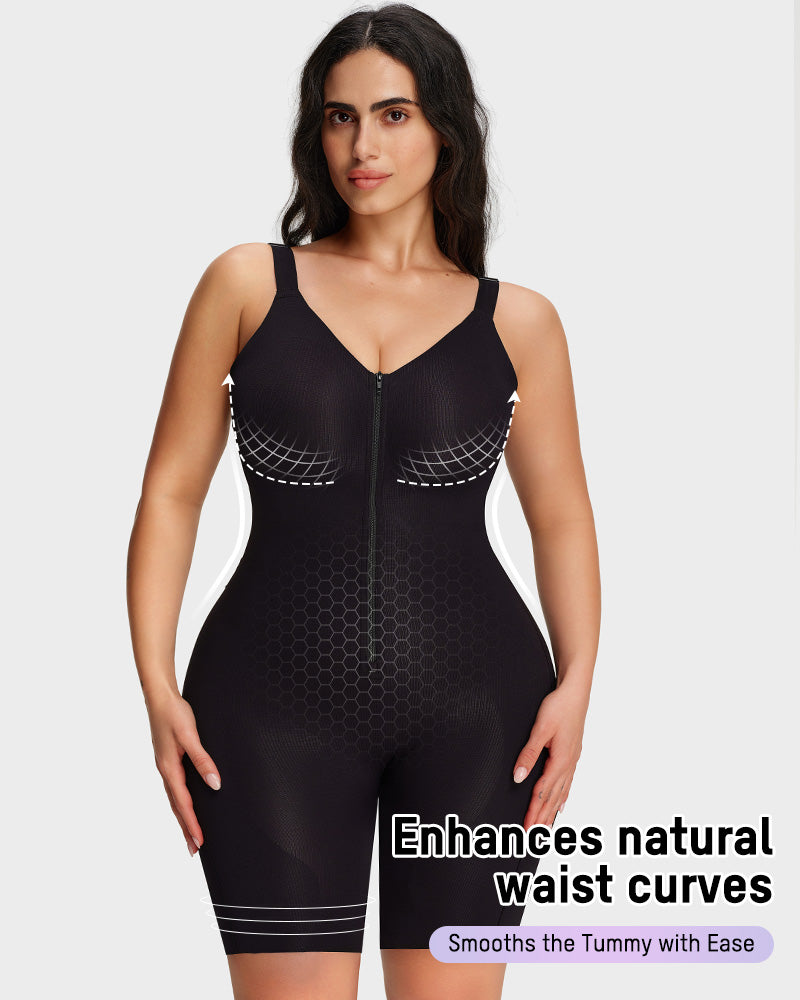 All-in-One Zipper Lightweight Sculpting Bodysuit