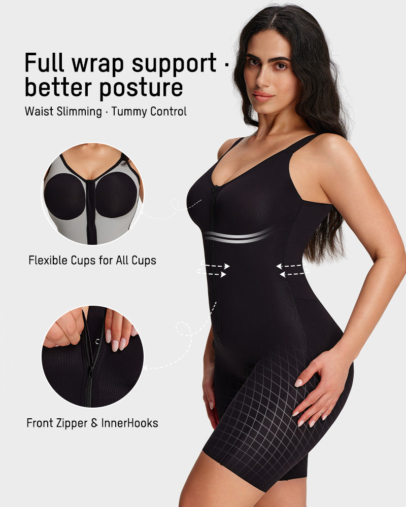 All-in-One Zipper Lightweight Sculpting Bodysuit