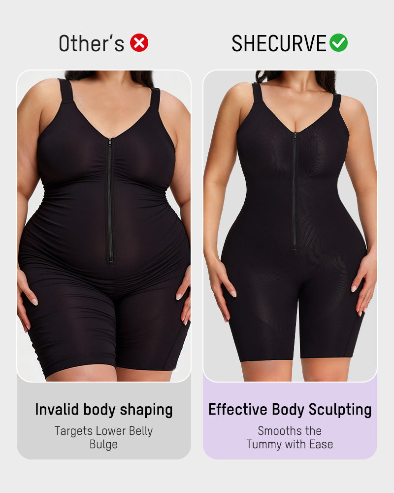 All-in-One Zipper Lightweight Sculpting Bodysuit