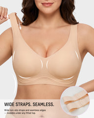 Anti-Gravity™ Wide-Strap Deep-V Lift Bra