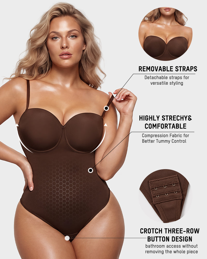 Back Lace-Up Seamless Shapewear Bodysuit