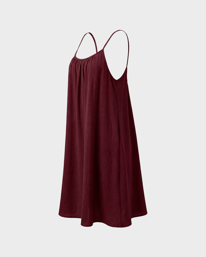 Backless-FlowyCami-LoungeDress-winered-3d