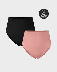 Mid-Waist Tummy Control Brief Panty (2 Pack)