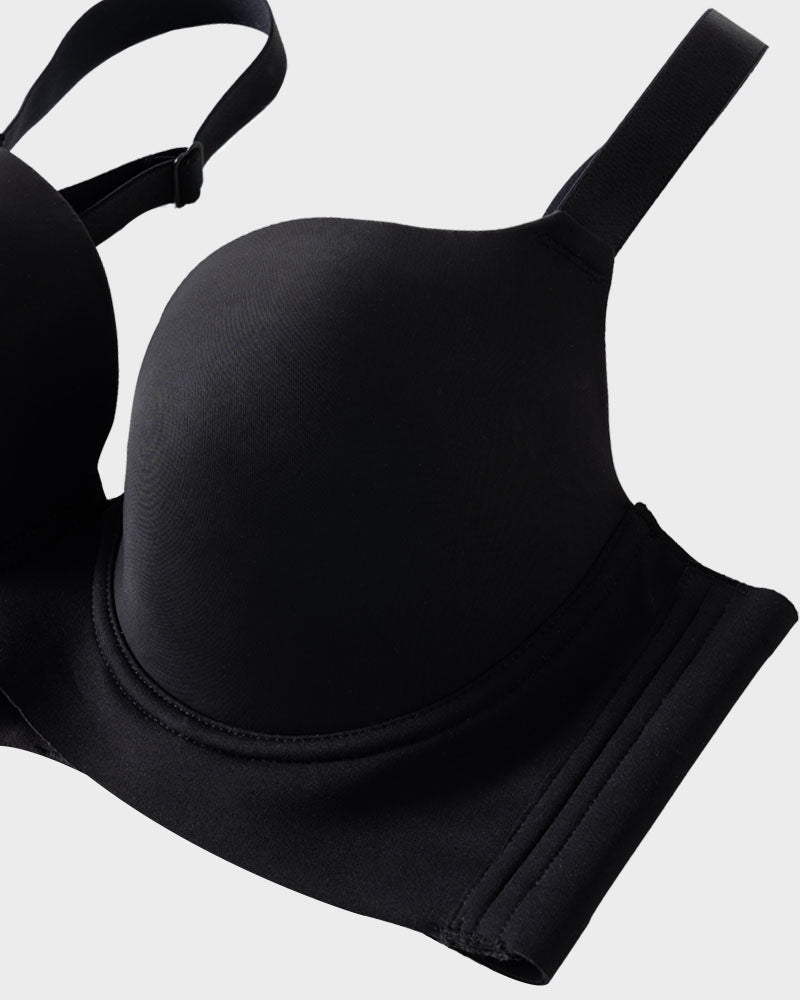 SheCurve®Back Smoothing Push-Up Plunge Bra - Black