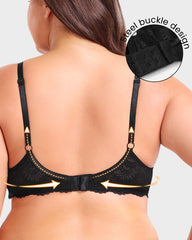 SheCurve®Non-Padded Lace Strappy Push-Up Bra