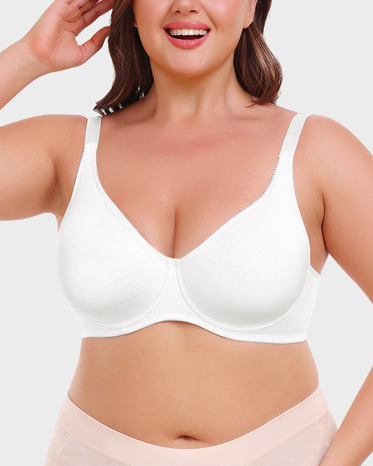 SheCurve®Comfort Everyday T-Shirt Bra-white