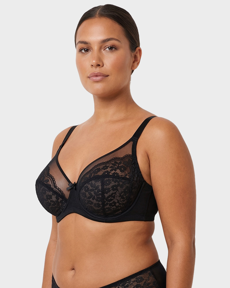 Breathable Lace Underwire Full Coverage Bra