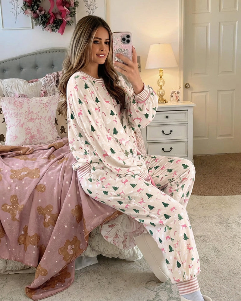Christmas Girlie Holiday Lounge Set