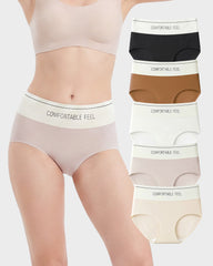 Color-Block One-Piece Tummy Control Briefs（5 Pack）