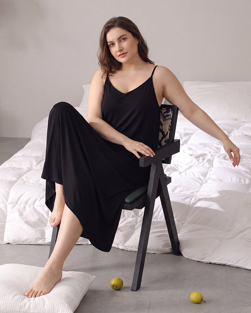 Cooling Modal Sleep Dress with Built-In Pads & Pockets