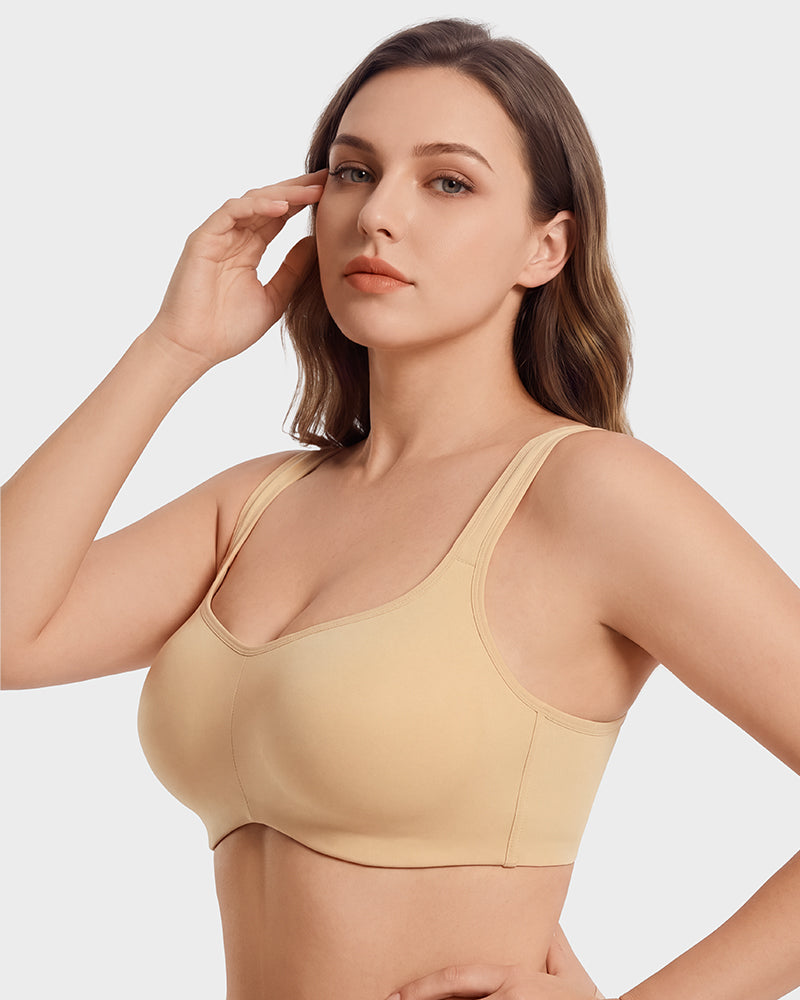Cooling Square-Neck Balconette Underwire Bra