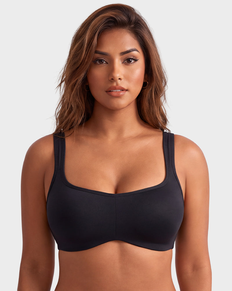 Cooling Square-Neck Balconette Underwire Bra