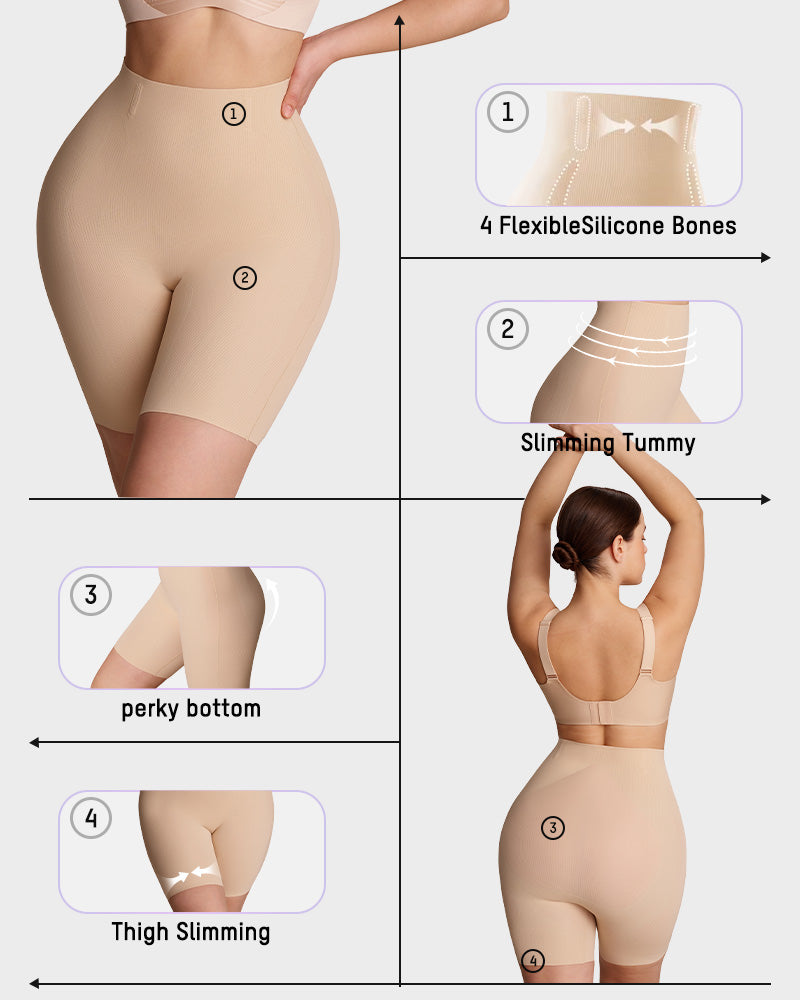 Cooling High-Waist Sculpting Shapewear Shorts