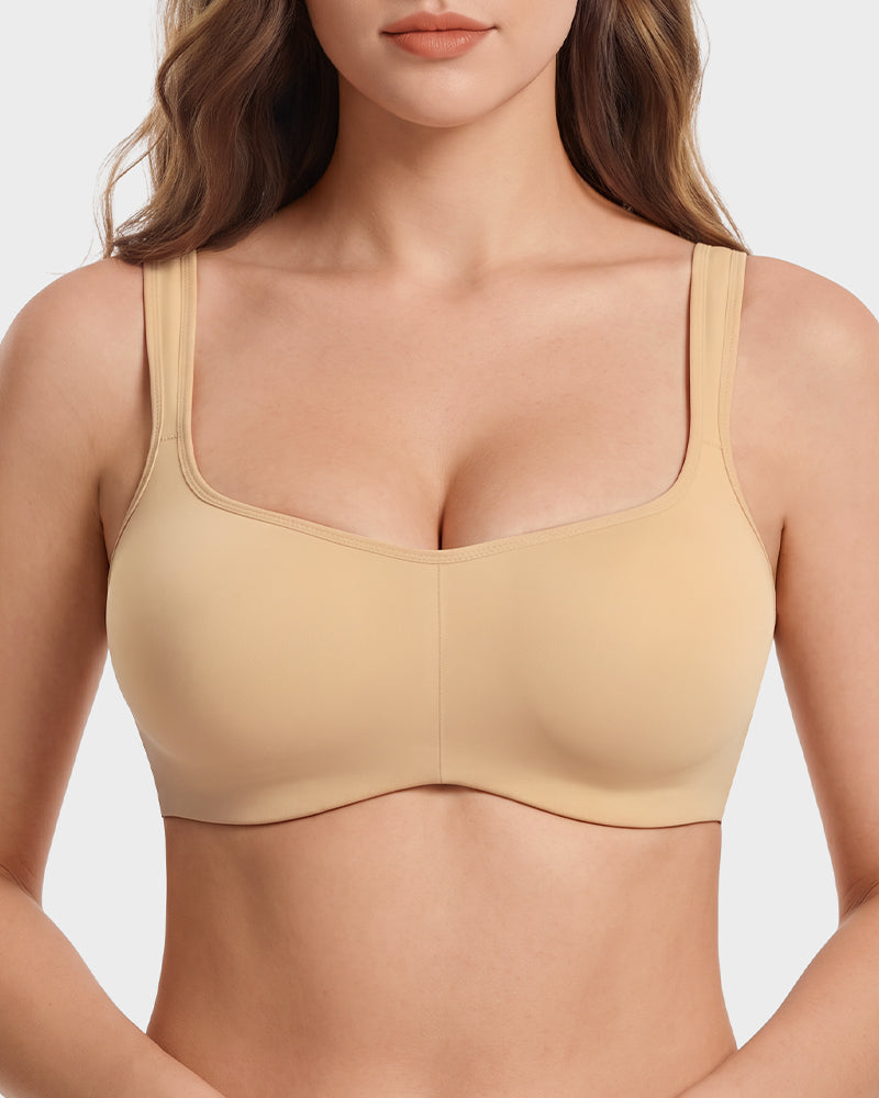 Cooling Square-Neck Balconette Underwire Bra