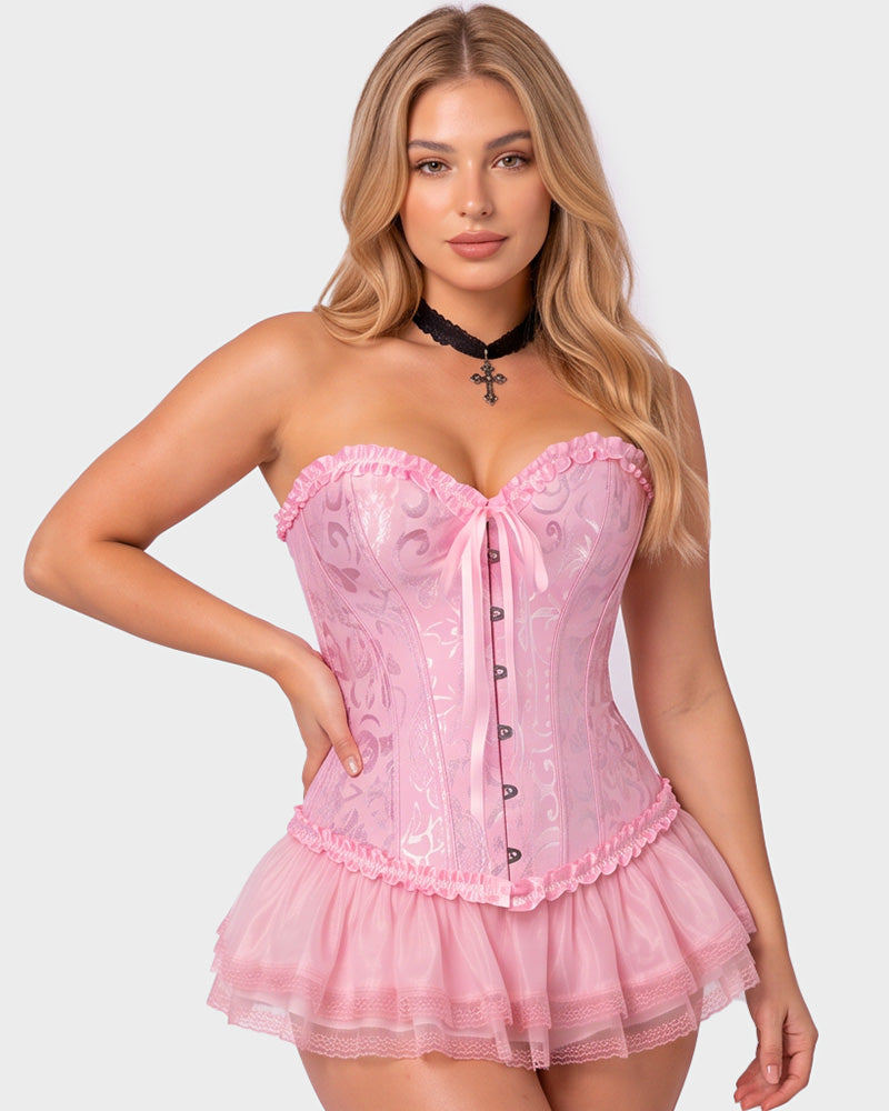Corset Tops Lace Waist Push Up Shapewear