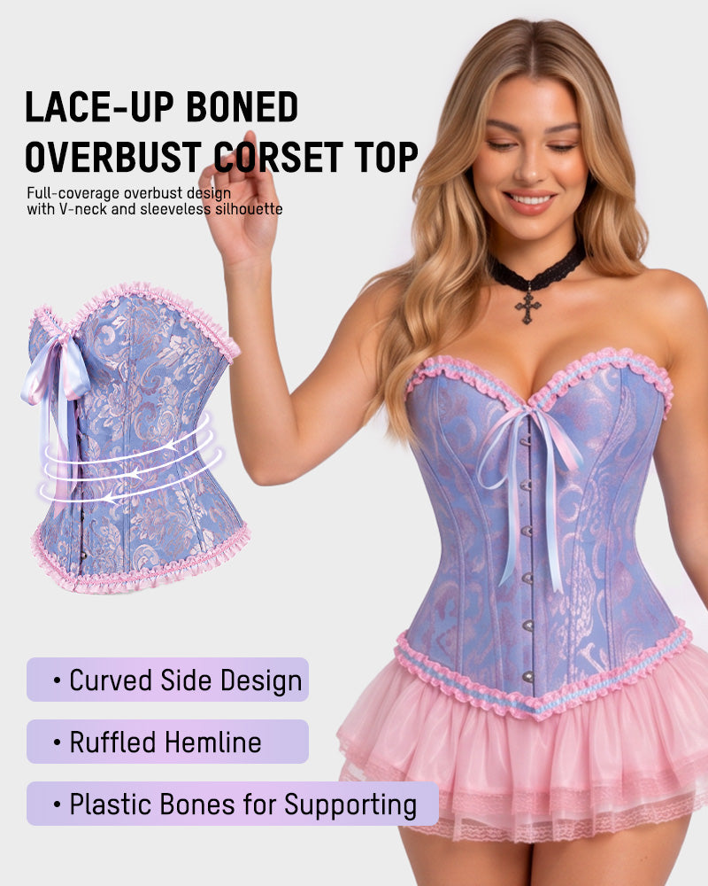 Corset Tops Lace Waist Push Up Shapewear