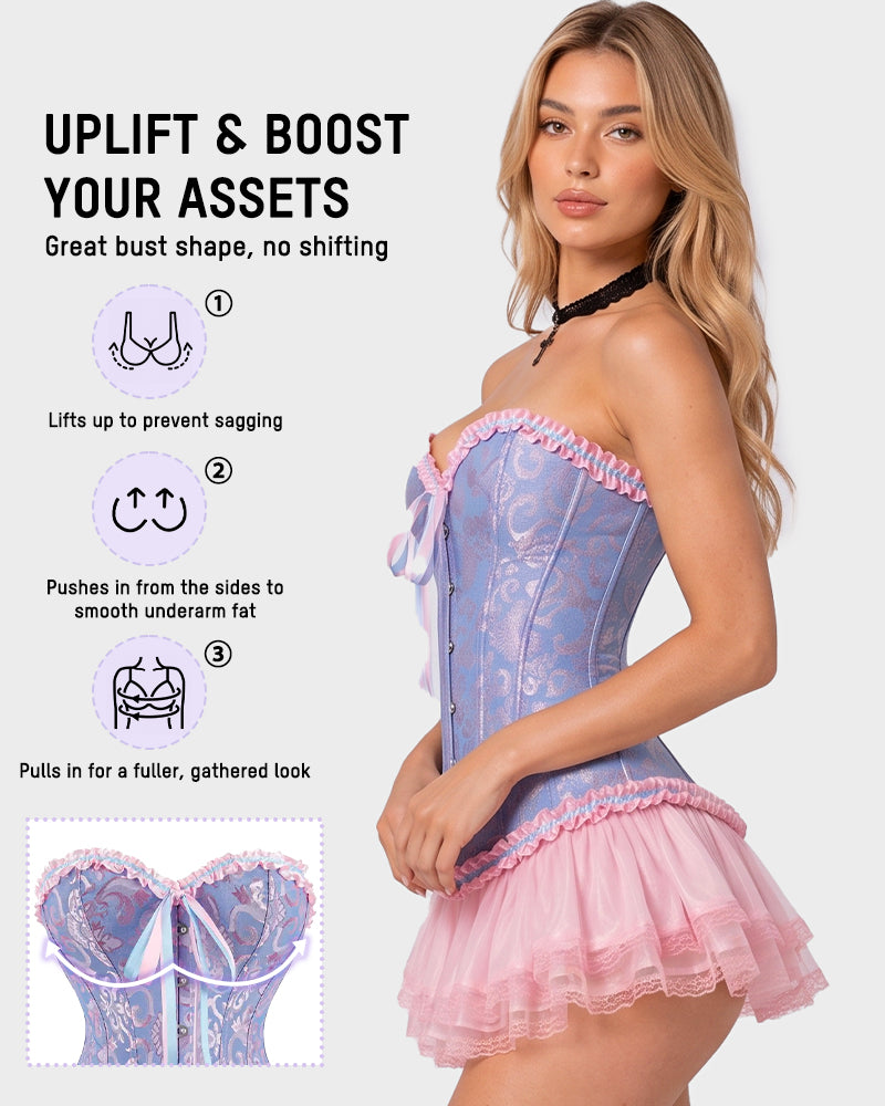 Corset Tops Lace Waist Push Up Shapewear