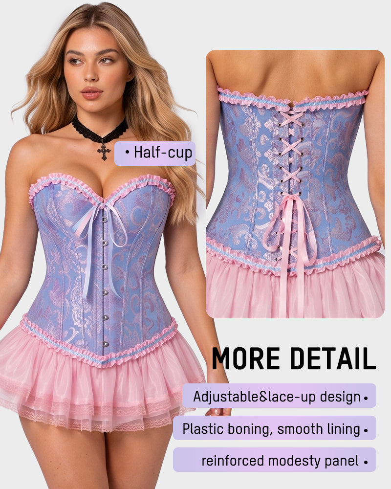 Corset Tops Lace Waist Push Up Shapewear