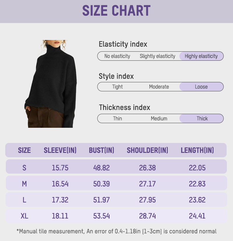 Cozy Turtleneck Knit Pullover Sweater