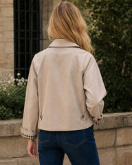 Cropped Water-Repellent Classic Trench Jacket