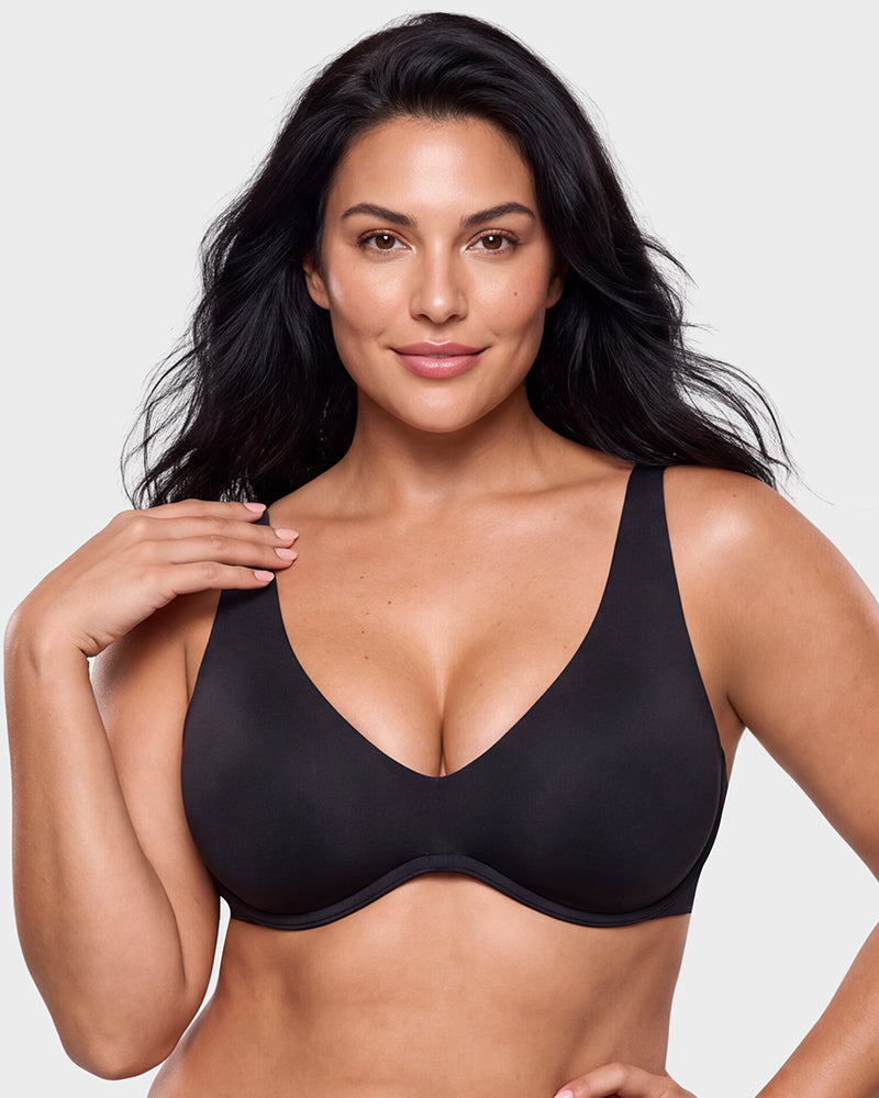 Deep-Plunge Unlined Underwire Bra