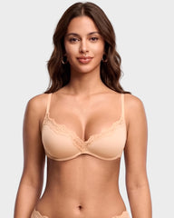 Deep V Lace Push-Up Bra