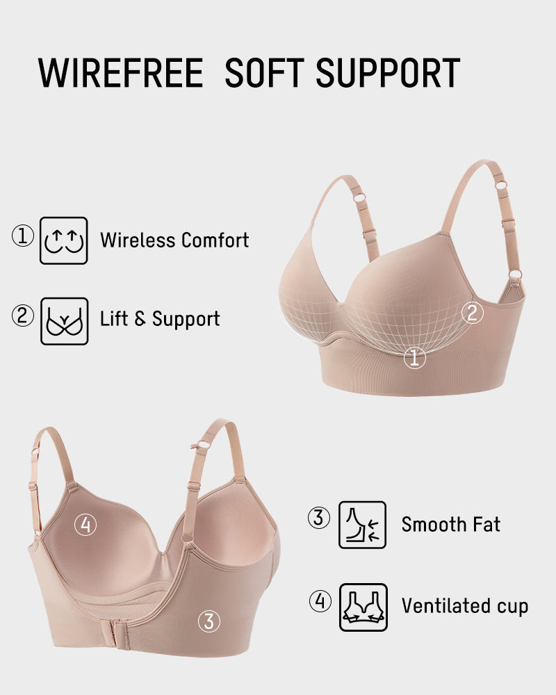 Deep V Wireless Lift Bralette