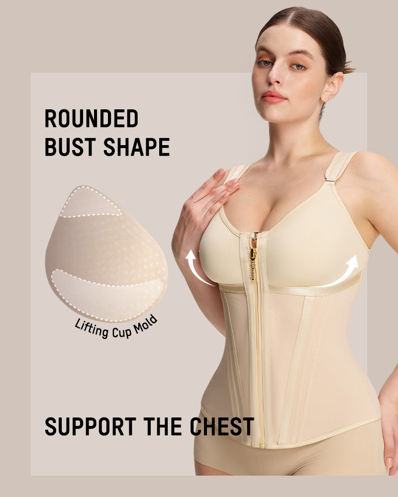 Double-Layer Tummy Control Waist Shaper Girdle With Bra