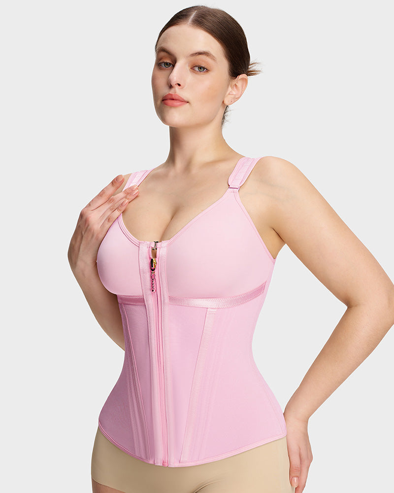 Double-Layer Tummy Control Waist Shaper Girdle With Bra