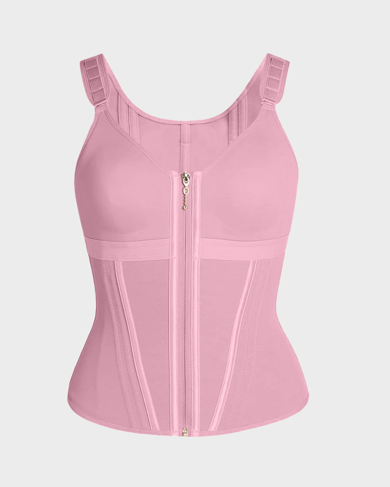 Double-Layer Tummy Control Waist Shaper Girdle With Bra