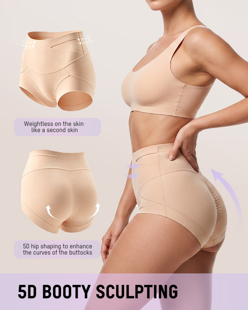 Double Sculpt High Waist Tummy Control Briefs（5-Pack）