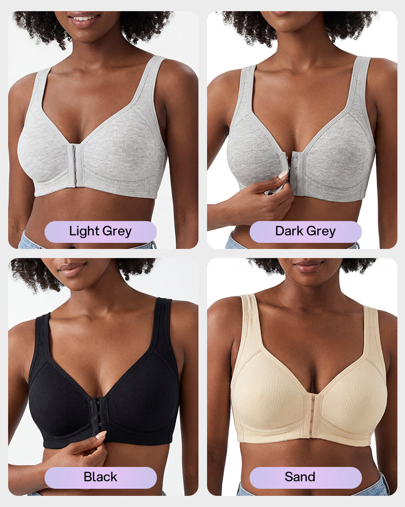 Easy-On Front Closure Wireless Support Bra