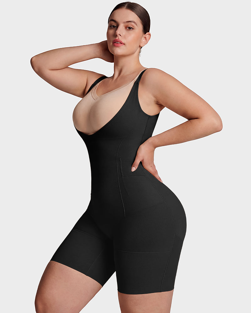 Easyslide™ U-Neck No-Cup Mid-Thigh Shapewear